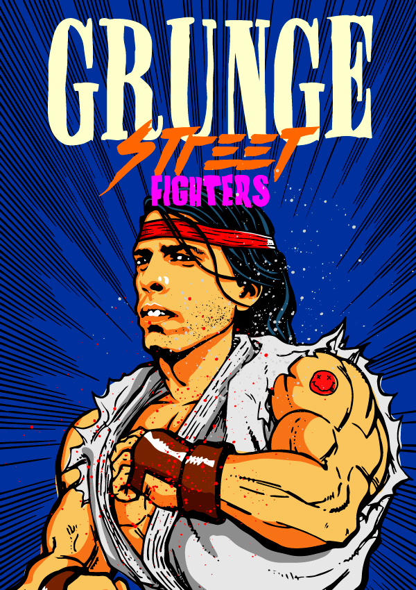 Dave Grohl como Ryu (Street Fighter)