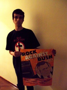 Fernando - Vencedor Camiseta BAD Religion e Poster Rock Against Bush Vol. 2