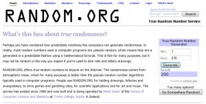 Promoção Mad Rats - Random.org
