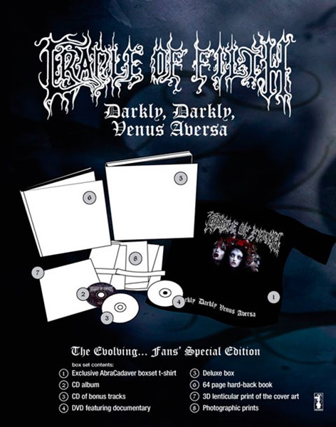 Box especial do novo álbum do Cradle Of Filth