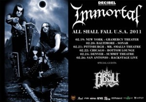 Immortal anuncia turnê norte-americana