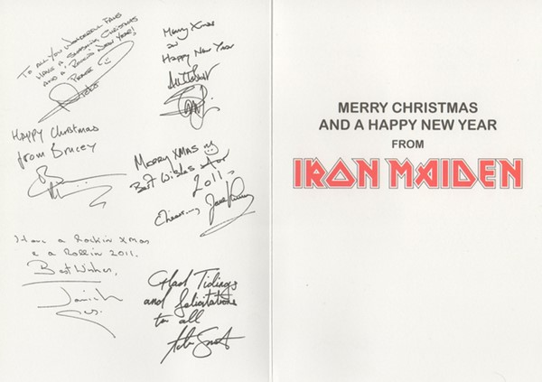 Cartão de Natal do Iron Maiden 3