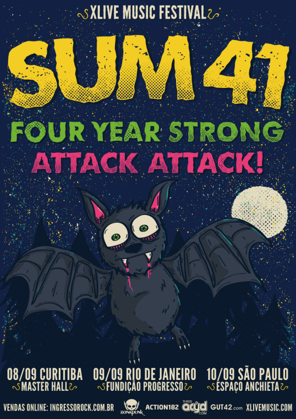 XLive Music Festival com Sum41, Four Year Strong e Attack Attack!