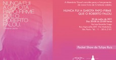 Convite de lançamento de livro de Cristiane Lisboa e pocket show Tulipa Ruiz