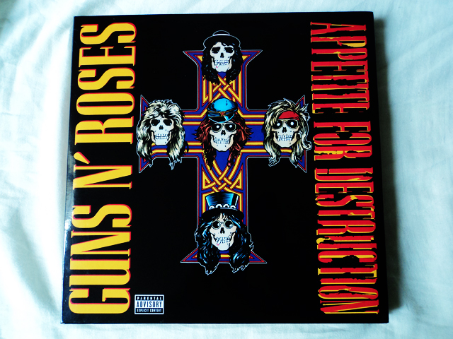 Guns N' Roses - Appetite For Destruction em kit com vinil amarelo e camiseta