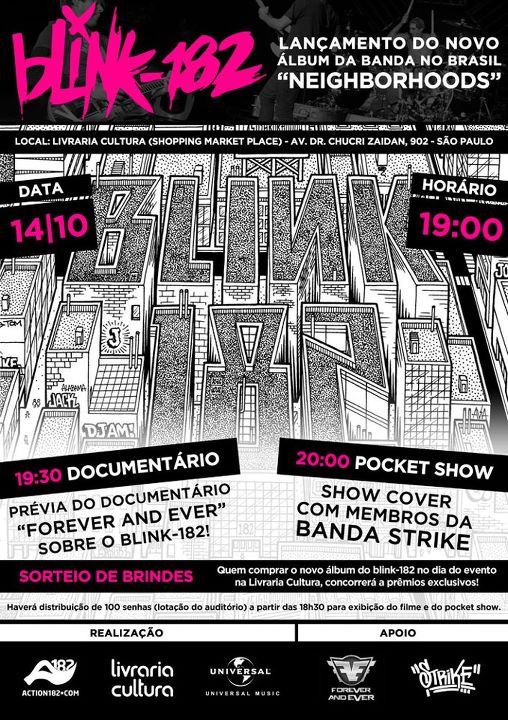 Blink-182 - Lançamento do Neighborhoods no Brasil
