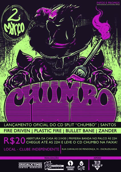 Resenha: Lançamento do Split "Chumbo" em Santos (02/03/12)