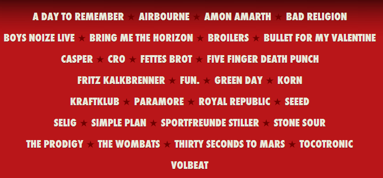 zanger Uitdrukkelijk Kan niet lezen of schrijven Green Day, Korn e Prodigy são confirmados no Rock Am Ring 2013 - TMDQA!