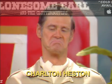 Jim Carrey imita Charlton Heston em clipe do Eels