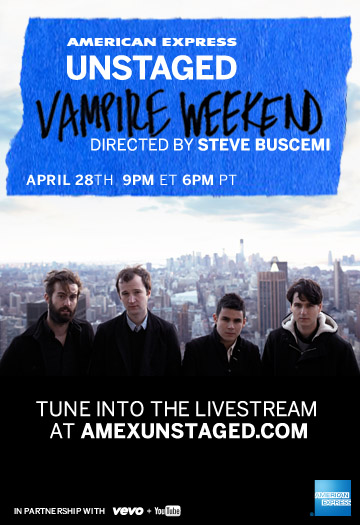 Vampire Weekend transmitirá show ao vivo pela web