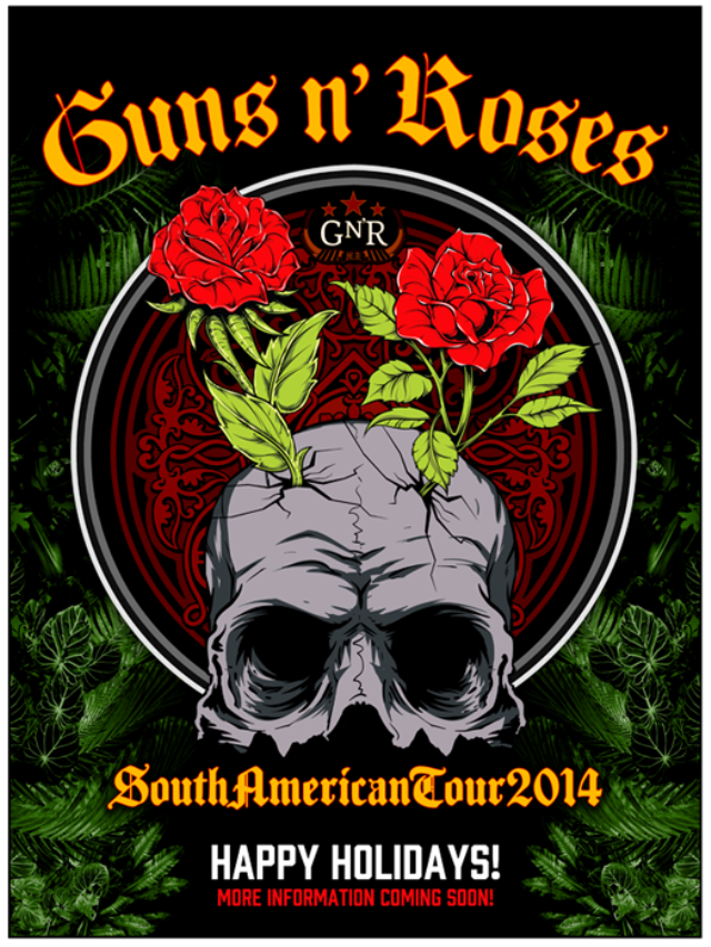 Guns N' Roses anuncia turnê na América do Sul - Brasil deve estar incluído