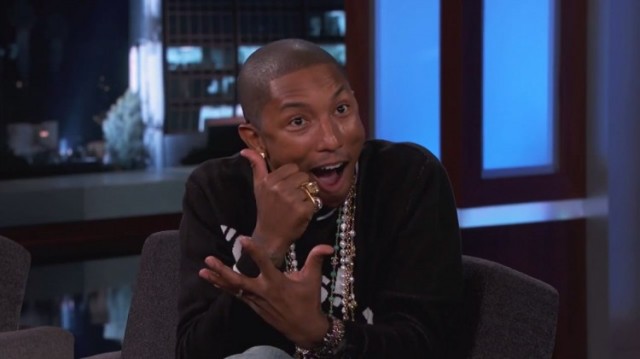 Pharrell participa de programa na TV norte-americana