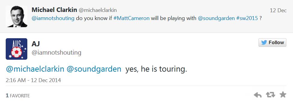 Matt Cameron volta a excursionar com o Soundgarden em 2015
