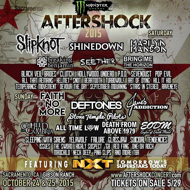 Aftershock Festival 2015 anuncia lineup