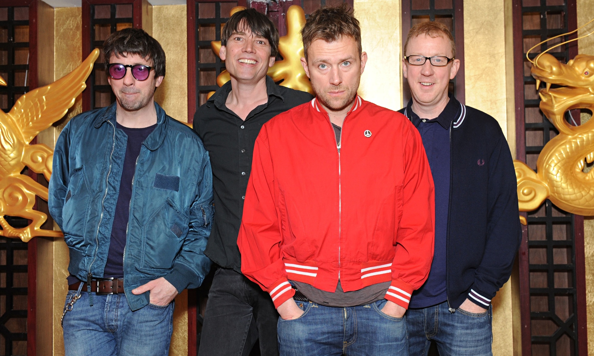 From left, Graham Coxon, Alex James, Damon Albarn and Dave Rowntree of Blur.