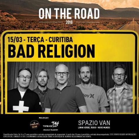 Bad Religion irá fazer show em Curitiba em Março