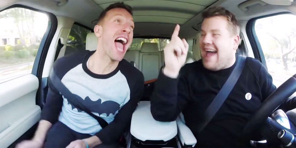 Chris Martin (Coldplay) participa de karaokê no carro com James Corden