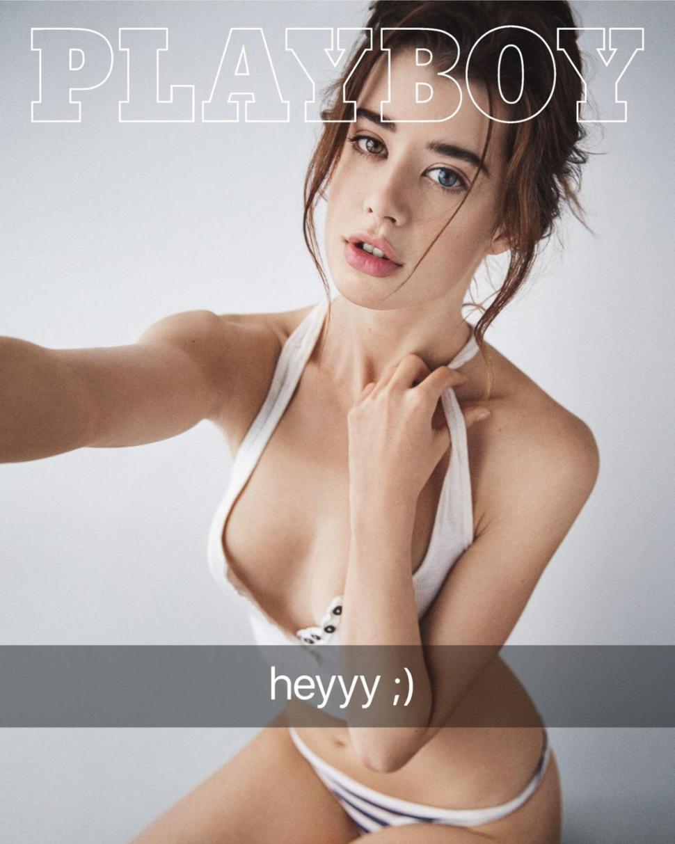 Primeira edição da Playboy sem nudez tem capa inspirada no Snapchat