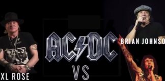 AC/DC com Axl Rose, Brian Johnson e Bon Scott