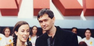 Serginho Groisman e Alanis Morissette no Programa Livre