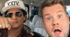 Bruno Mars canta hits com James Corden no Carpool Karaoke