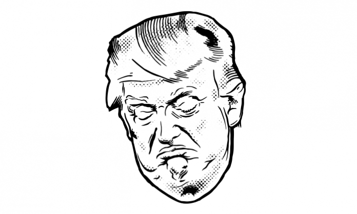 Ilustração de Donald Trump