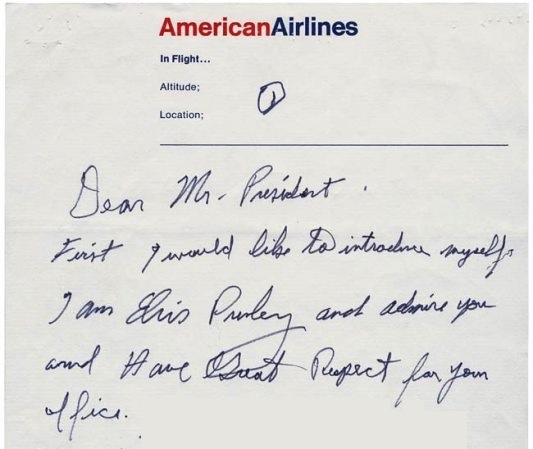 Carta de Elvis Presley para Richard Nixon