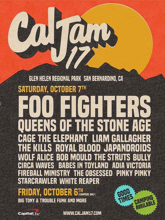 Foo Fighters - Festival Cal Jam 17 pôster