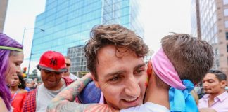 Justin Trudeau na Toronto Pride Parade em 2017