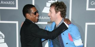 Jay-Z e Chris Martin no Grammy 2009