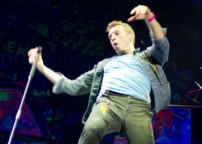 Chris Martin, do Coldplay, em 2011