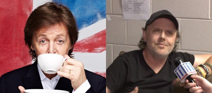 Paul McCartney e Lars Ulrich