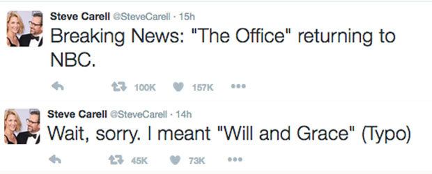 Steve Carell brincando com retorno de The Office
