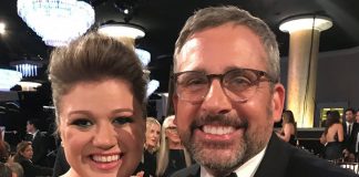 Steve Carell e Kelly Clarkson no Globo de Ouro