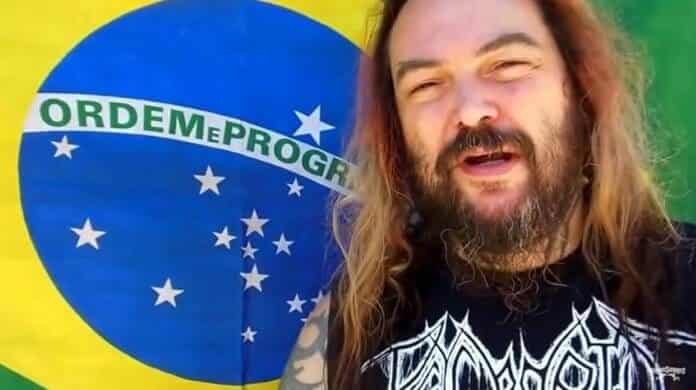 Max Cavalera com a bandeira do Brasil