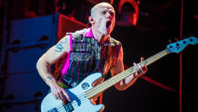 Flea, do Red Hot Chili Peppers, na Alemanha em 2016