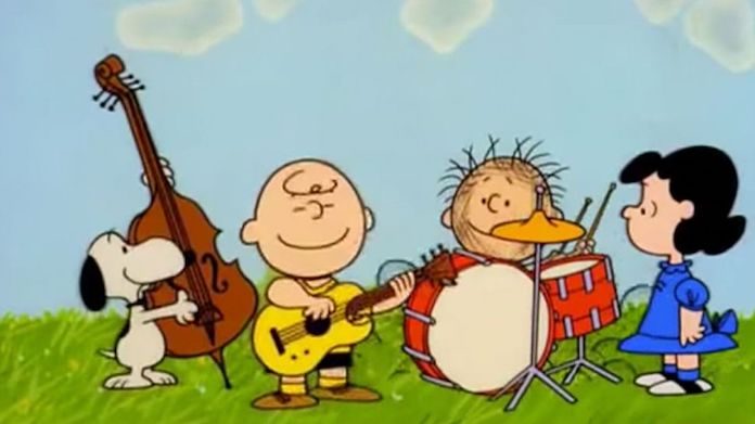 Peanuts - elenco de Snoopy canta Rush
