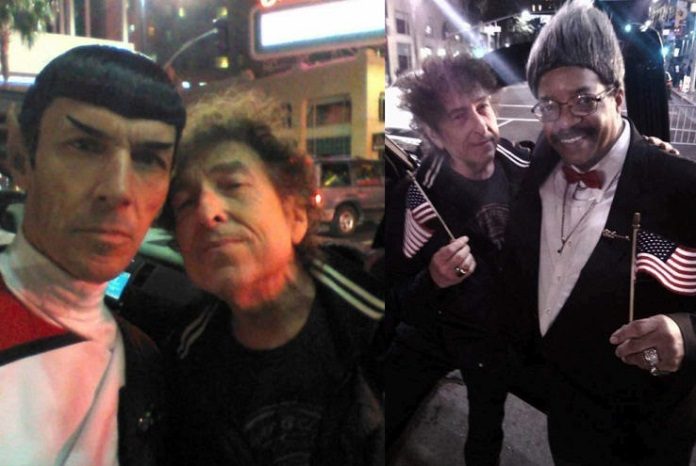 Bob Dylan encontra sósias de Spock e Don King