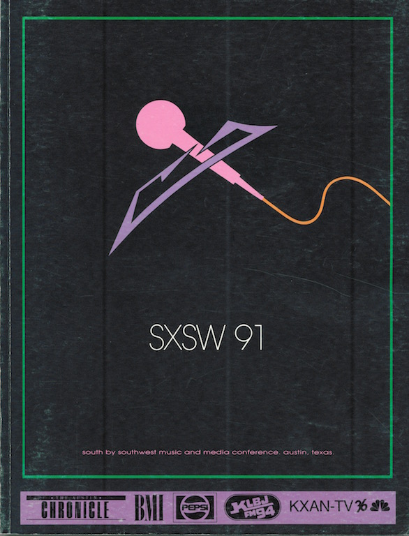 Capa do livreto com a programação do SXSW 1991