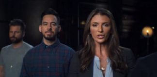 Mike Shinoda e Talinda Bennington em campanha de prevenção ao suicídio