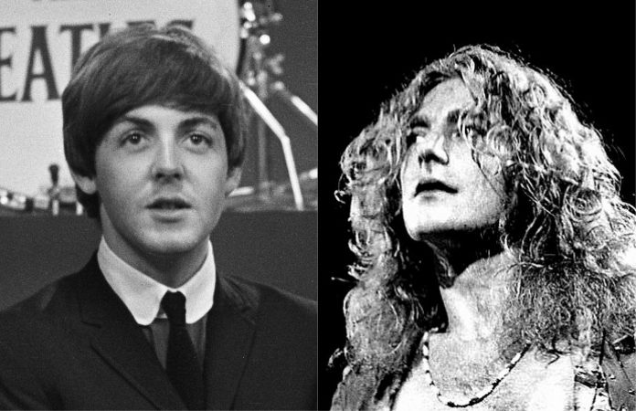 Paul McCartney (Beatles) e Robert Plant (Led Zeppelin)