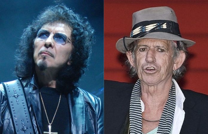 Tony Iommi (Black Sabbath) e Keith Richards (Rolling Stones)