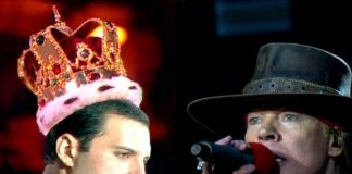 Freddie Mercury (Queen) e Axl Rose (Guns N Roses)