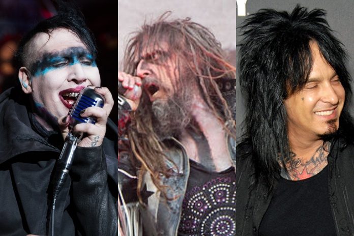 Marilyn Manson, Rob Zombie e Nikki Sixx