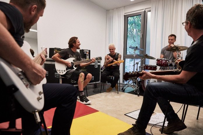 Pearl Jam no backstage em Berlim, 2018