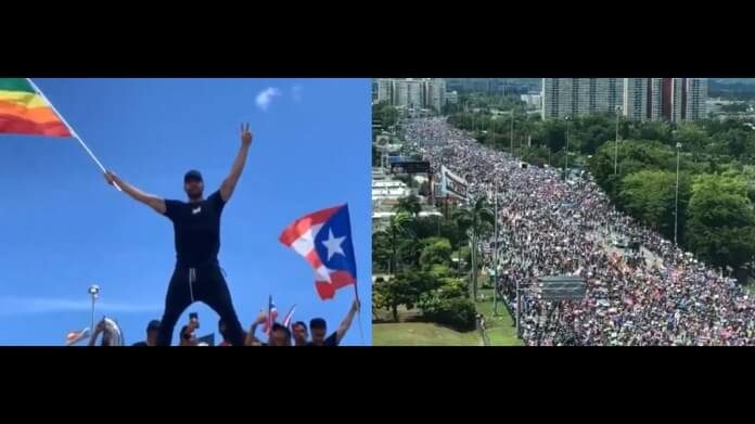 Ricky Martin em protestos de Puerto Rico