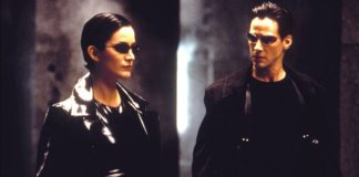 Trinity e Neo em Matrix