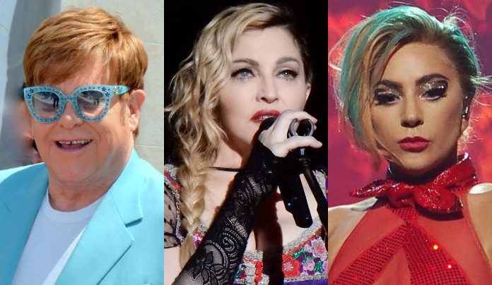 Elton John, Madonna e Lady Gaga