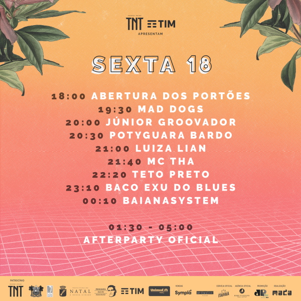 Line-up de Sexta-feira do Festival MADA 2019