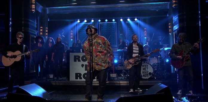 Liam Gallagher no Tonight Show with Jimmy Fallon